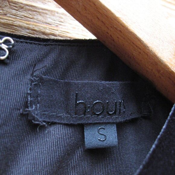 Revolve H:ours Mod Black Velvet Mini Dress No Metallic - Picture 7 of 7